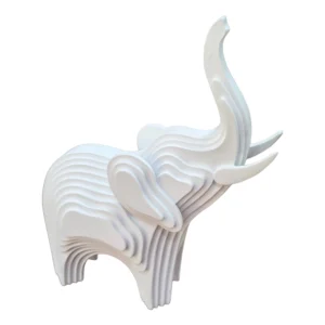 Adorno decorativo en resina – elefante blanco